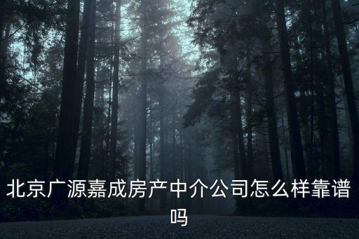 北京廣源嘉成房產中介公司怎么樣靠譜嗎