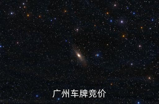 廣州車牌競價