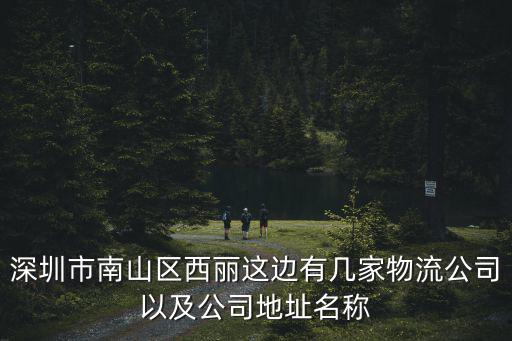 深圳市南山區西麗這邊有幾家物流公司以及公司地址名稱