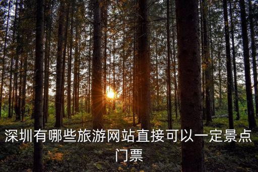 深圳有哪些旅游網站直接可以一定景點門票