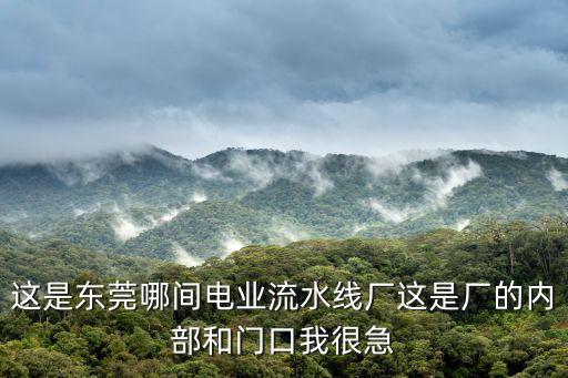 這是東莞哪間電業流水線廠這是廠的內部和門口我很急