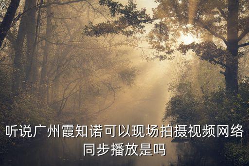 聽說廣州霞知諾可以現(xiàn)場(chǎng)拍攝視頻網(wǎng)絡(luò)同步播放是嗎