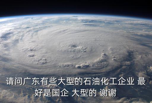 請問廣東有些大型的石油化工企業 最好是國企 大型的 謝謝