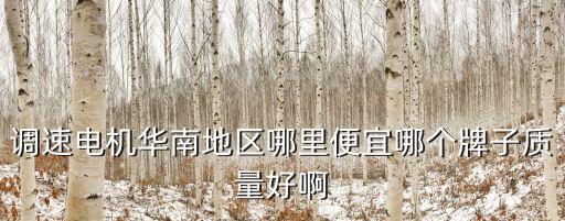 調速電機華南地區哪里便宜哪個牌子質量好啊