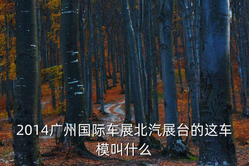 2014廣州國際車展北汽展臺的這車模叫什么