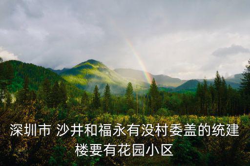 深圳寶安沙井新橋村委統建樓，深圳沙井的統建樓