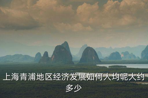上海青浦地區經濟發展如何人均呢大約多少