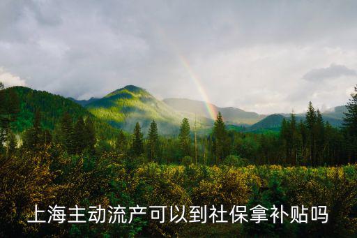 上海主動流產可以到社保拿補貼嗎