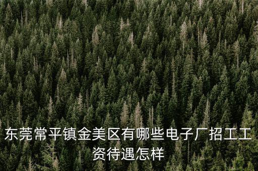 東莞常平鎮金美區有哪些電子廠招工工資待遇怎樣