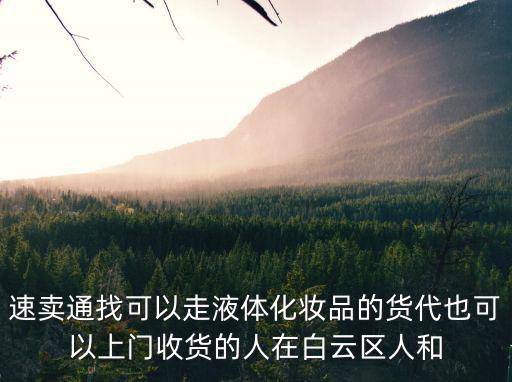 廣州玖煌貨代有限公司，速賣通找可以走液體化妝品的貨代也可以上門收貨的人在白云區人和