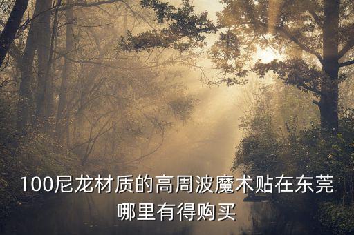 100尼龍材質的高周波魔術貼在東莞哪里有得購買