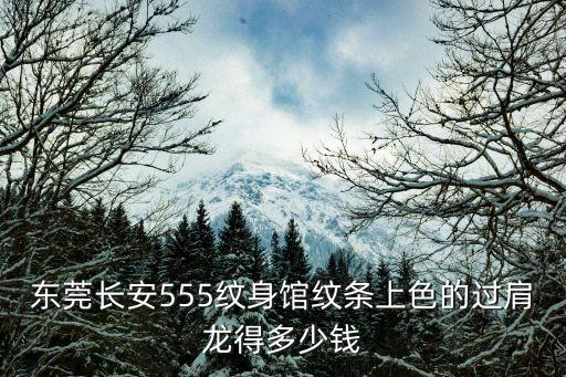 東莞長安555紋身館紋條上色的過肩龍得多少錢