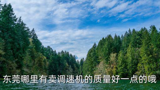 東莞哪里有賣調速機的質量好一點的哦