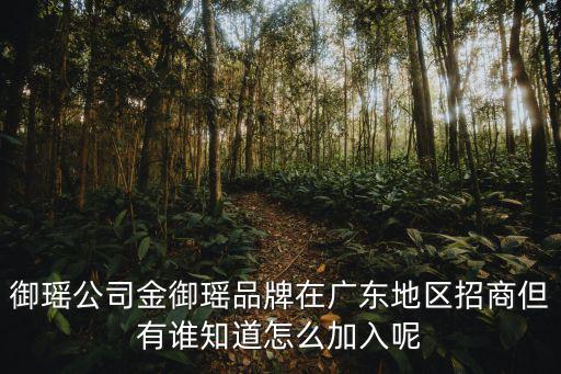 廣州金御瑤麥綠素公司，瑤浴項目的始祖是御瑤公司最近出來一個瑤浴品牌叫金御瑤但不知