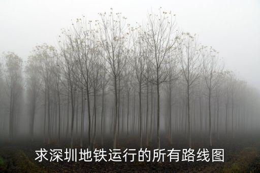 求深圳地鐵運行的所有路線圖