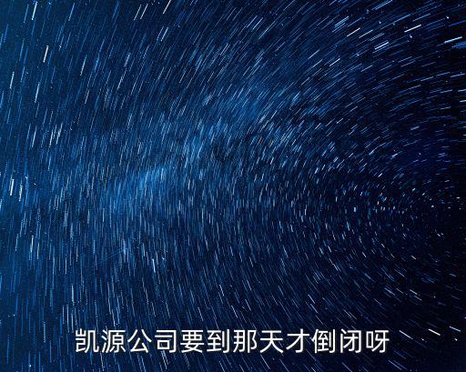 凱源公司要到那天才倒閉呀