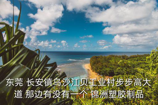 東莞建溢塑膠制品有限公司，東莞 長安鎮烏沙江貝工業村步步高大道 那邊有沒有一個 錦洲塑膠制品