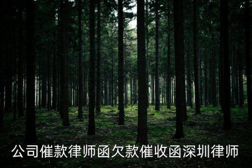 公司催款律師函欠款催收函深圳律師