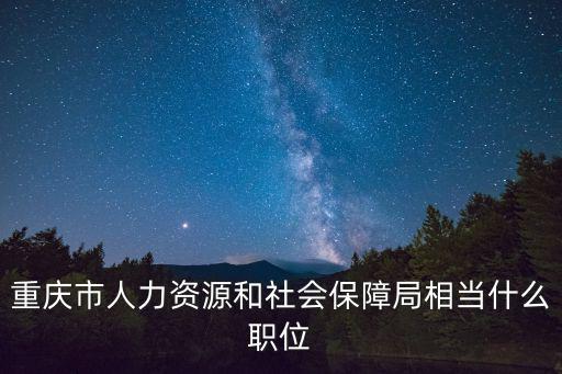 重慶市人力資源和社會保障局相當什么職位
