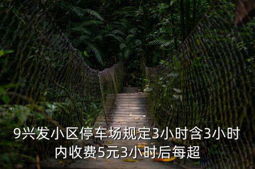 深圳市住宅小區停車位管理辦法，9興發小區停車場規定3小時含3小時內收費5元3小時后每超