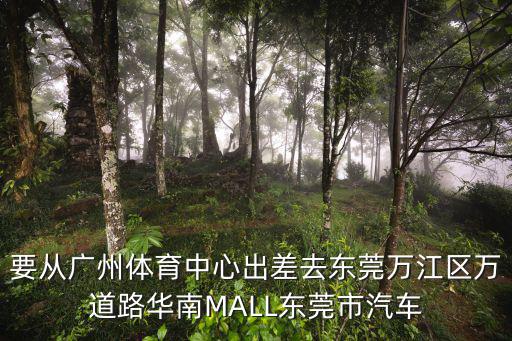 要從廣州體育中心出差去東莞萬江區萬道路華南MALL東莞市汽車