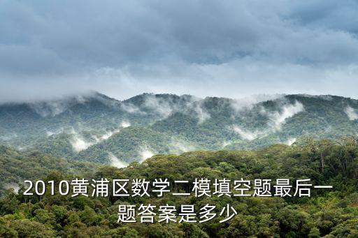 2010黃浦區(qū)數(shù)學(xué)二模填空題最后一題答案是多少