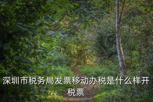 深圳市稅務局發票移動辦稅是什么樣開稅票