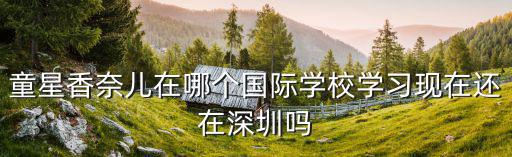 童星香奈兒在哪個國際學校學習現在還在深圳嗎