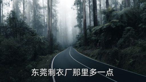 東莞制衣廠那里多一點