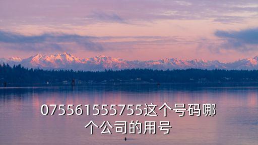 075561555755這個(gè)號(hào)碼哪個(gè)公司的用號(hào)