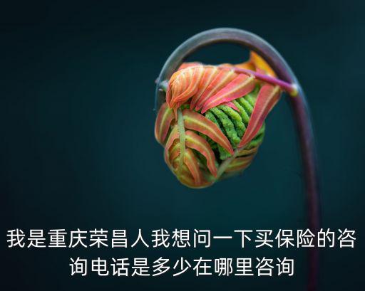 我是重慶榮昌人我想問一下買保險的咨詢電話是多少在哪里咨詢