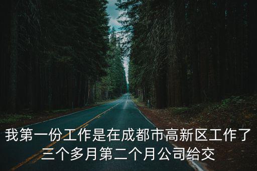 我第一份工作是在成都市高新區工作了三個多月第二個月公司給交