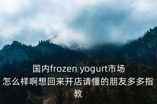 國內(nèi)frozen yogurt市場怎么樣啊想回來開店請懂的朋友多多指教