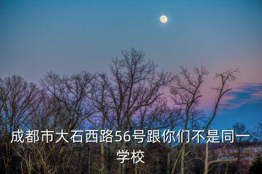 成都市大石西路56號跟你們不是同一學校