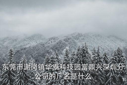 東莞市謝崗鎮華泰科技園富鼎興深圳分公司的廠名是什么