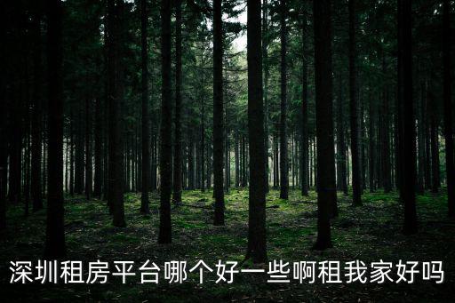 深圳租房平臺哪個好一些啊租我家好嗎