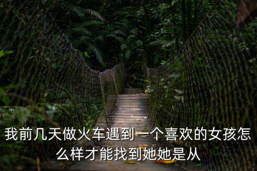 我前幾天做火車遇到一個喜歡的女孩怎么樣才能找到她她是從