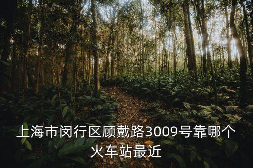 上海市閔行區(qū)顧戴路3009號靠哪個火車站最近