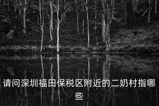 請問深圳福田保稅區附近的二奶村指哪些