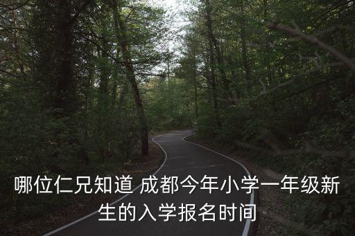 哪位仁兄知道 成都今年小學一年級新生的入學報名時間