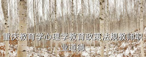 重慶教育學心理學教育政策法規教師職業道德
