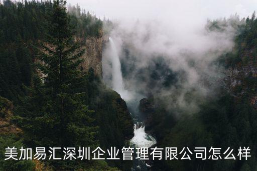 美加易匯深圳企業管理有限公司怎么樣
