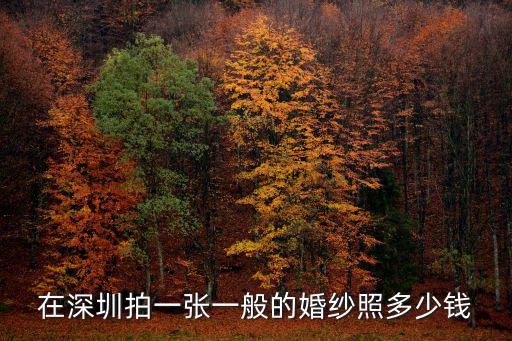 在深圳拍一張一般的婚紗照多少錢