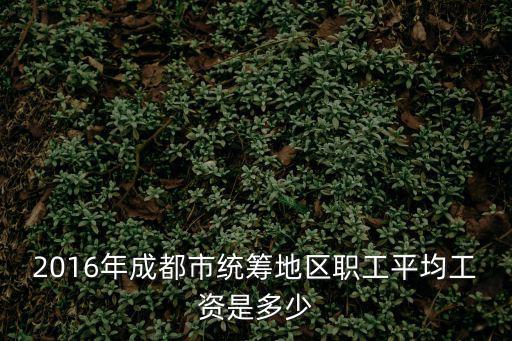 2016年成都市統(tǒng)籌地區(qū)職工平均工資是多少