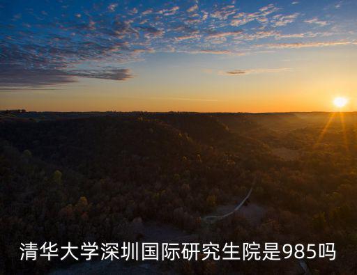 清華大學(xué)深圳國(guó)際研究生院是985嗎