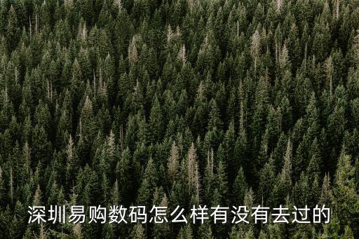 深圳易購數碼怎么樣有沒有去過的