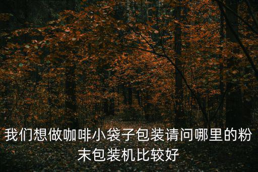 我們想做咖啡小袋子包裝請問哪里的粉末包裝機比較好
