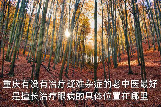 重慶有沒有治療疑難雜癥的老中醫最好是擅長治療眼病的具體位置在哪里