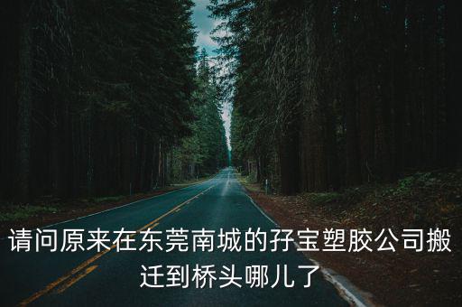 請問原來在東莞南城的孖寶塑膠公司搬遷到橋頭哪兒了