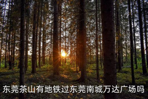 東莞茶山地鐵現場效果圖，東莞茶山有地鐵過東莞南城萬達廣場嗎